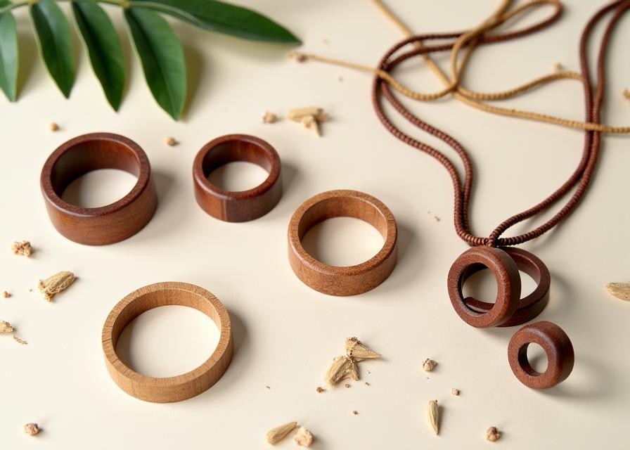 Joyería sostenible de madera ecológica