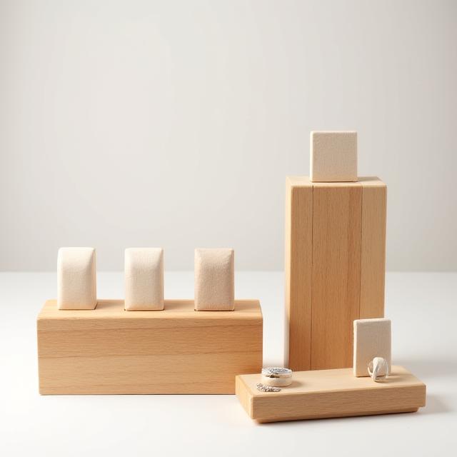 Exhibidores de madera para joyas premium